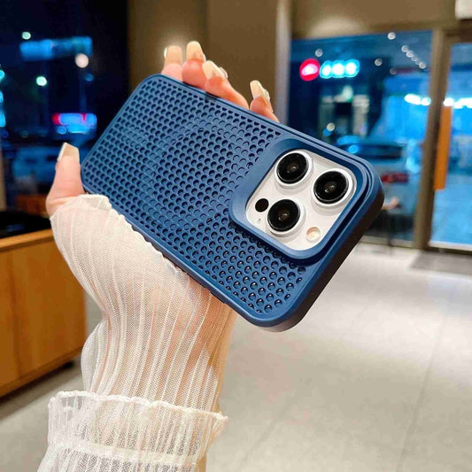 For iPhone 14 Pro MagSafe Magnetic Heat Dissipation Phone Case(Dark Blue) by buy2fix