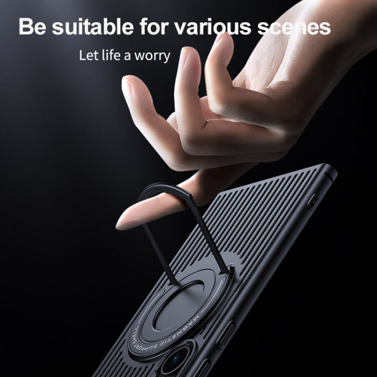 For Samsung Galaxy S24+ 5G Cooling MagSafe Magnetic Ring Holder PC Phone Case(Black) by buy2fix