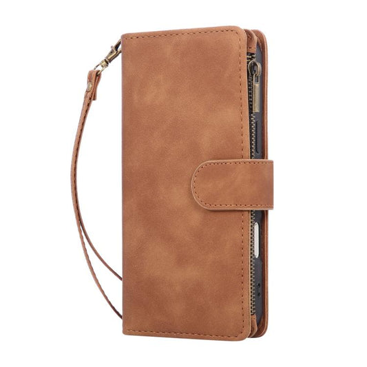 For iPhone Air Multifunctional Multi-Card Wallet Phone Leather Case(Brown) - iPhone Air Cases by buy2fix | Online Shopping UK | buy2fix