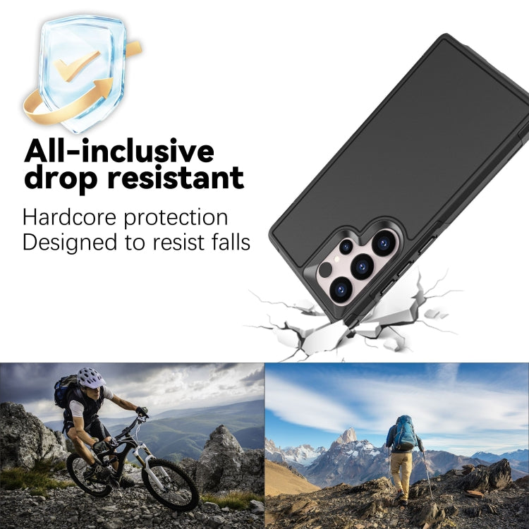 For Samsung Galaxy S22 Ultra 5G RedPepper Armor PC Hybrid TPU Phone Case(Black) by RedPepper