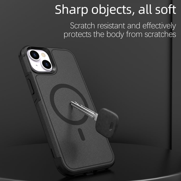 For iPhone 15 Plus RedPepper Armor Magsafe PC Hybrid TPU Phone Case(Black) by RedPepper