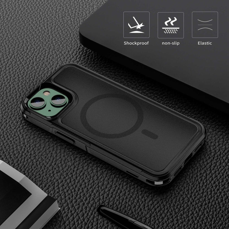 For iPhone 13 RedPepper Armor Magsafe PC Hybrid TPU Phone Case(Black) by RedPepper