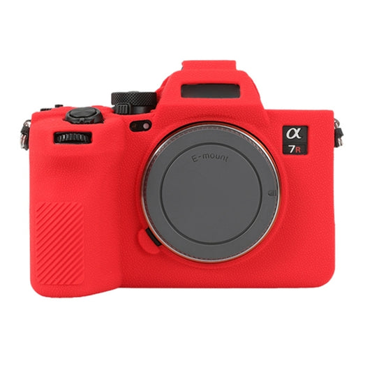 For Sony ILCE7RM5 / A7R5 Litchi Texture Soft Silicone Protective Case(Red) by buy2fix