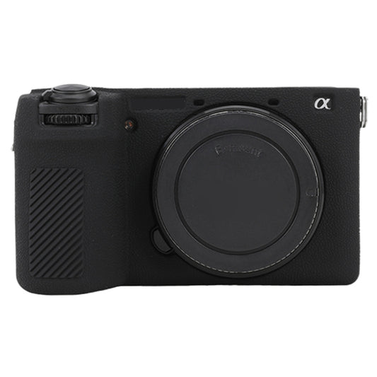 For Sony ILCE-6700 / A6700 Litchi Texture Soft Silicone Protective Case(Black) by buy2fix