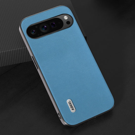 For Google Pixel 9 Pro ABEEL Arashi Texture PU Phone Case(Sky Blue) by buy2fix
