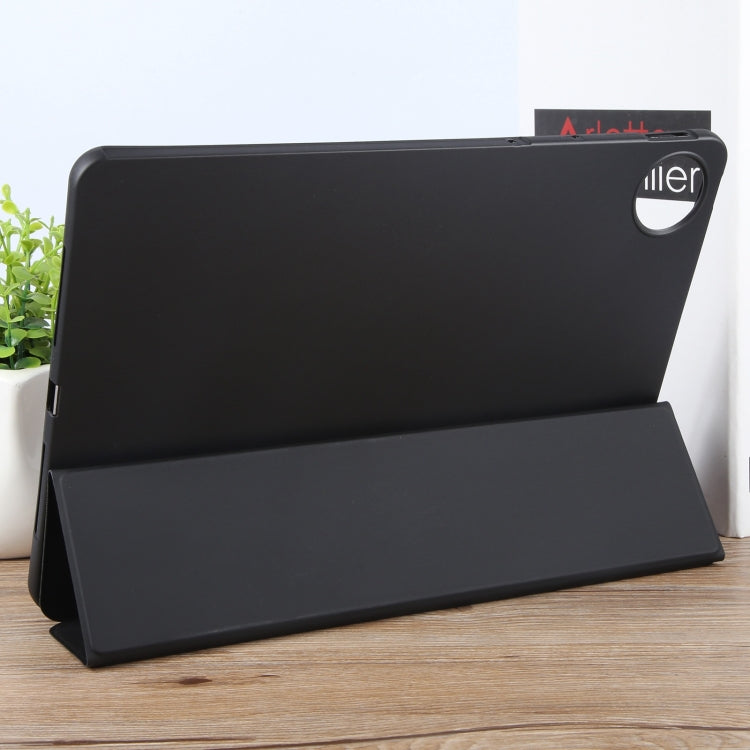 For Huawei MatePad Pro 11 2022/2024 Tri-fold Silicone Leather Tablet Case(Black) by buy2fix