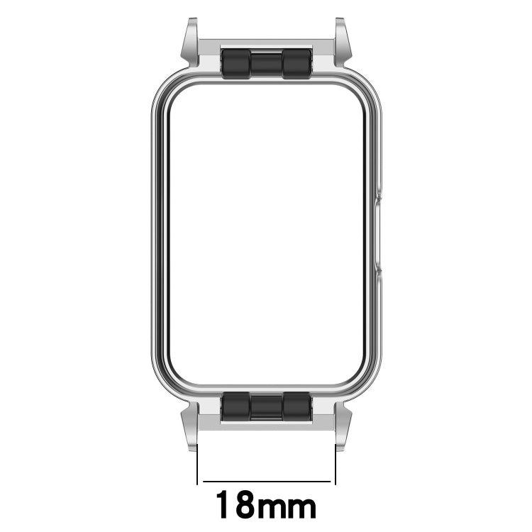 For Samsung Galaxy Fit 3 18mm Metal Frame Watch Protective Case(Black) by buy2fix
