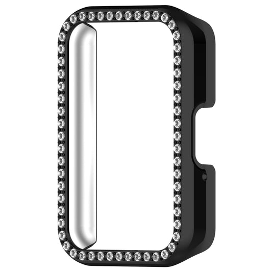 For Samsung Galaxy Fit 3 Diamond Half Pack Hollow PC Watch Protective Case(Black) by buy2fix