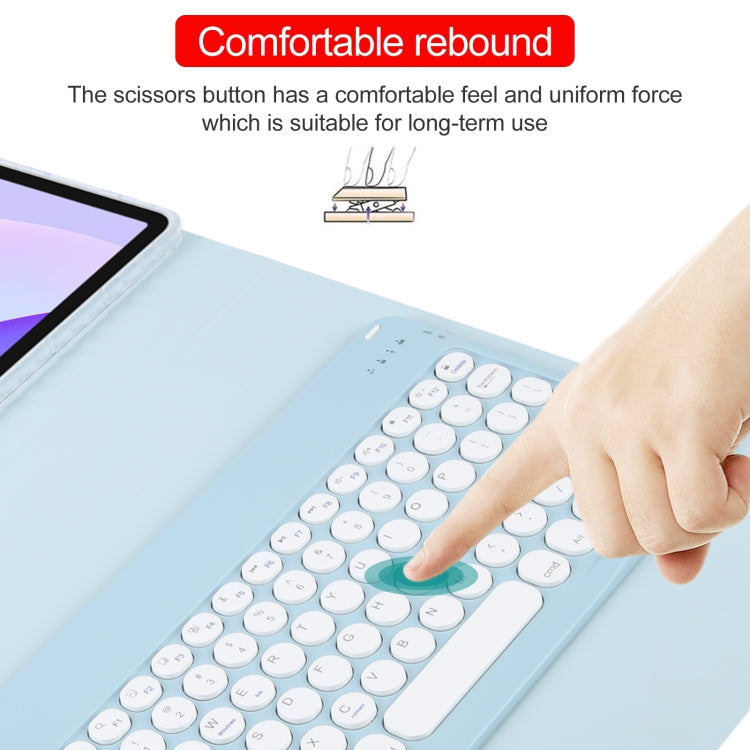 For Huawei MatePad 11 2023 / 2021 Round Button Bluetooth Keyboard Rotatable Holder Leather Case(Sky Blue) by buy2fix