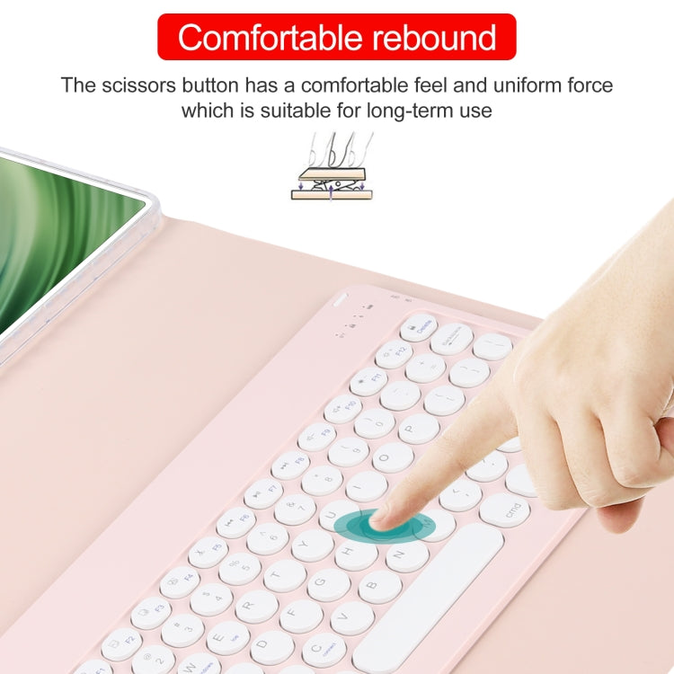 For Huawei MatePad Pro 11 2024 / 2022 Round Button Bluetooth Keyboard Rotatable Holder Leather Case(Rose Gold) by buy2fix
