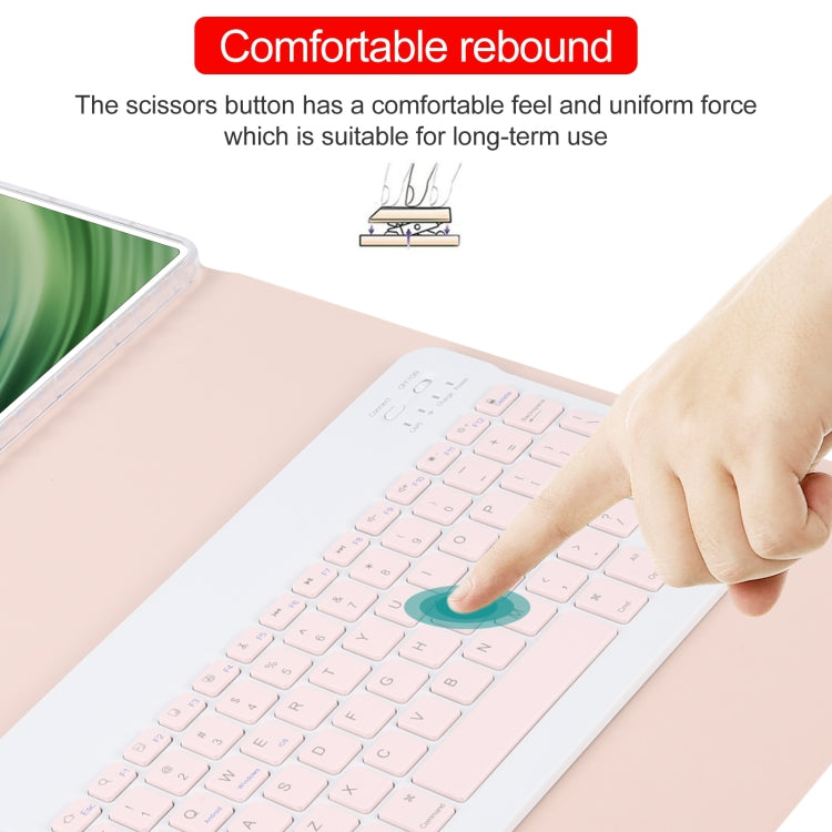 For Huawei MatePad Pro 11 2024 / 2022 Square Button Bluetooth Keyboard Rotatable Holder Leather Case(Rose Gold) by buy2fix
