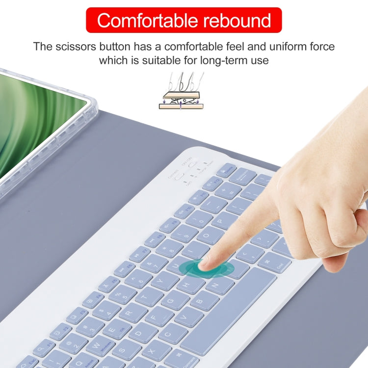 For Huawei MatePad Pro 11 2024 / 2022 Square Button Bluetooth Keyboard Rotatable Holder Leather Case(Lavender Purple) by buy2fix