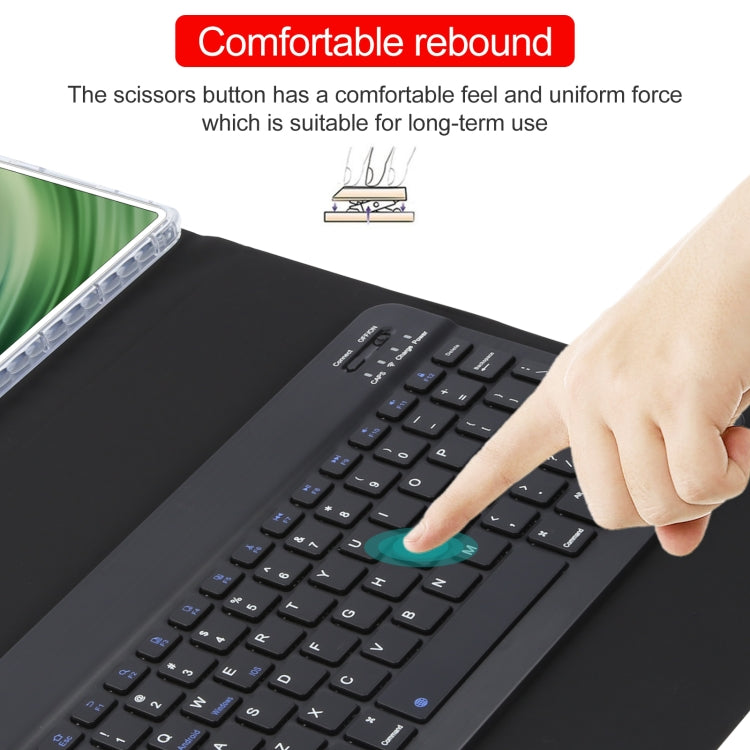 For Huawei MatePad Pro 11 2024 / 2022 Square Button Bluetooth Keyboard Rotatable Holder Leather Case(Black) by buy2fix