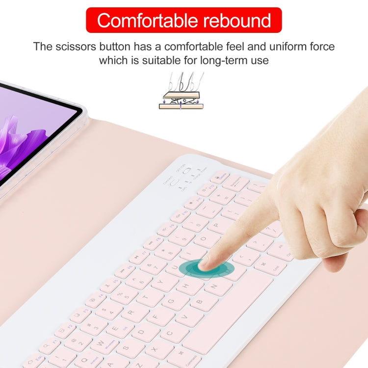 For Huawei MatePad Air 11.5 Square Button Bluetooth Keyboard Rotatable Holder Leather Case(Rose Gold) by buy2fix