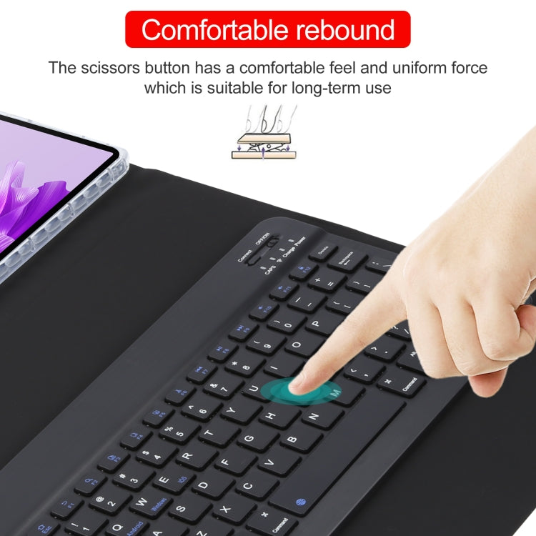 For Huawei MatePad Air 11.5 Square Button Bluetooth Keyboard Rotatable Holder Leather Case(Black) by buy2fix