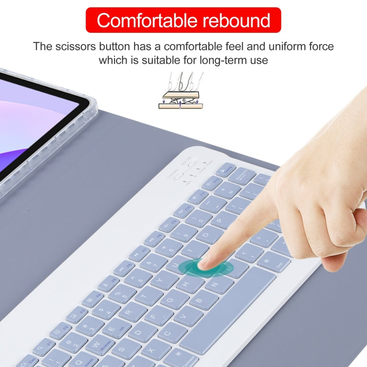 For Huawei MatePad 11 2023 / 2021 Square Button Bluetooth Keyboard Rotatable Holder Leather Case(Lavender Purple) by buy2fix