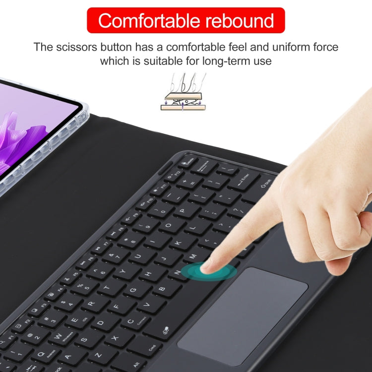 For Huawei MatePad Air 11.5 Square Button Bluetooth Keyboard Rotatable Holder Leather Case with Touchpad(Black) by buy2fix