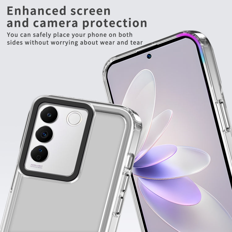 For vivo V27e/Y200/V29e 5G Taiwan/V30 Lite Transparent Acrylic + TPU Shockproof Phone Case(Transparent Black) by buy2fix