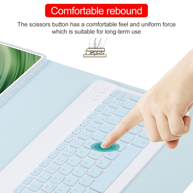 For Huawei MatePad Pro 11 2024 / 2022 Square Button Backlight Bluetooth Keyboard Rotatable Holder Leather Case(Sky Blue) by buy2fix