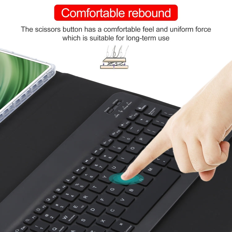 For Huawei MatePad Pro 11 2024 / 2022 Square Button Backlight Bluetooth Keyboard Rotatable Holder Leather Case(Black) by buy2fix