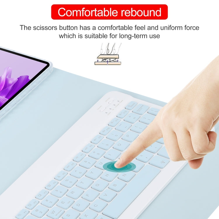 For Huawei MatePad Air 11.5 Square Button Backlight Bluetooth Keyboard Rotatable Holder Leather Case(Sky Blue) by buy2fix