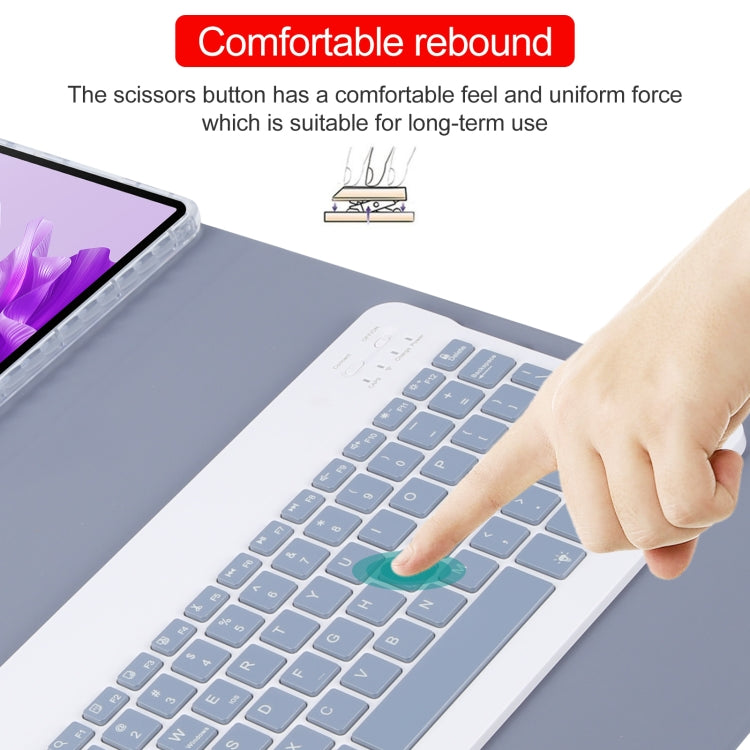 For Huawei MatePad Air 11.5 Square Button Backlight Bluetooth Keyboard Rotatable Holder Leather Case(Lavender Purple) by buy2fix