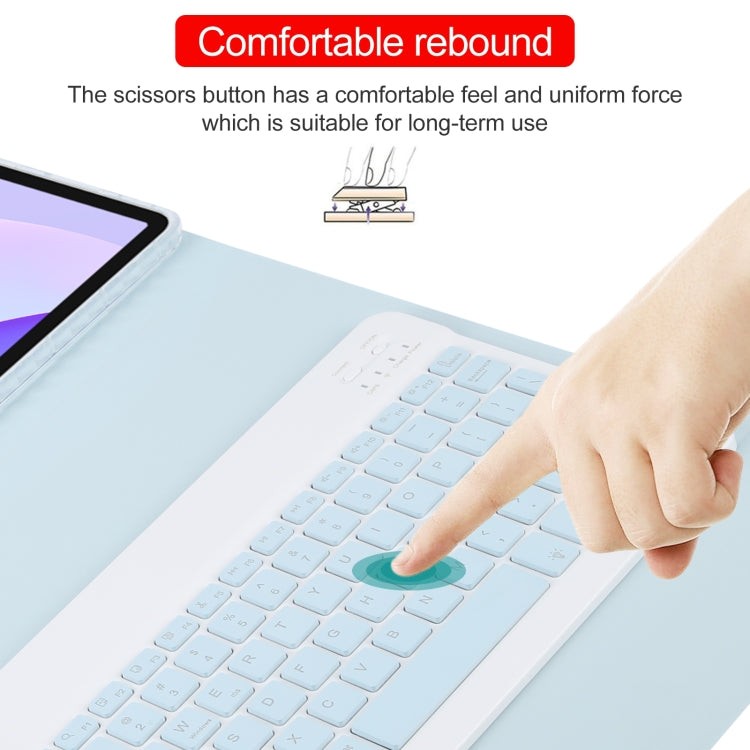 For Huawei MatePad 11 2023 / 2021 Square Button Backlight Bluetooth Keyboard Rotatable Holder Leather Case(Sky Blue) by buy2fix