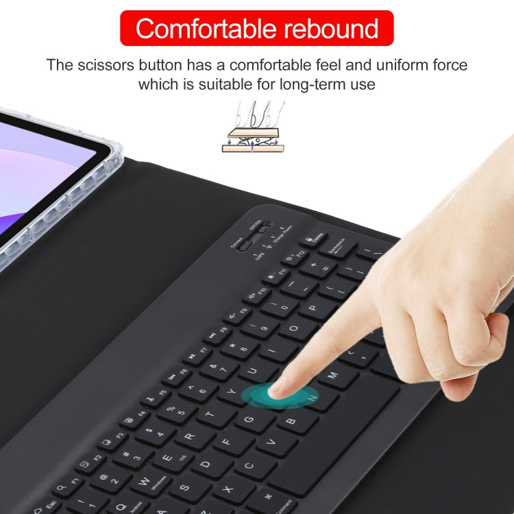 For Huawei MatePad 11 2023 / 2021 Square Button Backlight Bluetooth Keyboard Rotatable Holder Leather Case(Black) by buy2fix