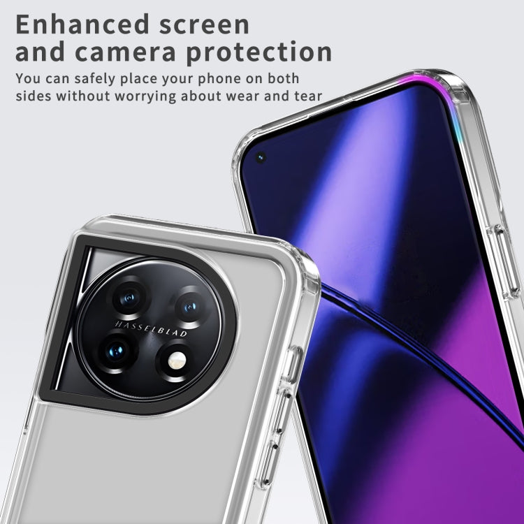 For OnePlus 11/11R/Ace 2 Transparent Acrylic + TPU Shockproof Phone Case(Transparent) by buy2fix