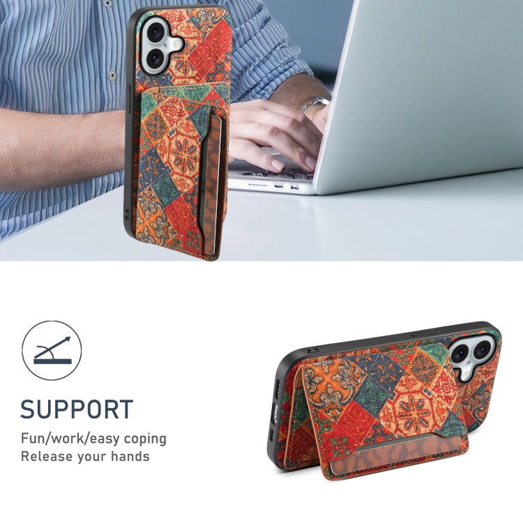 For iPhone 16 Plus Card Slot Holder Phone Case(Winter Blue) by buy2fix