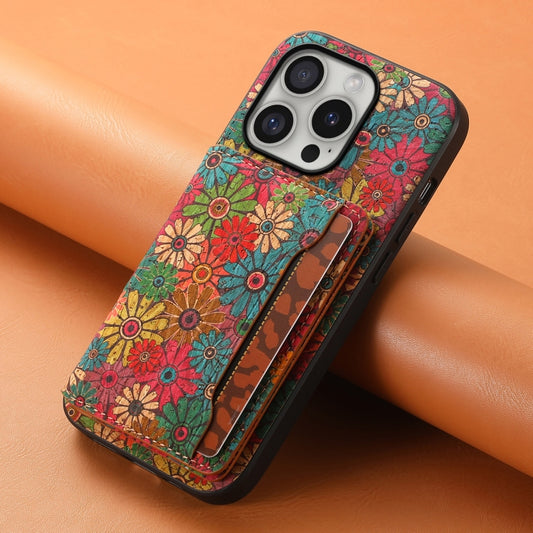 For iPhone 16 Pro Max Card Slot Holder Phone Case(Spring Green) by buy2fix