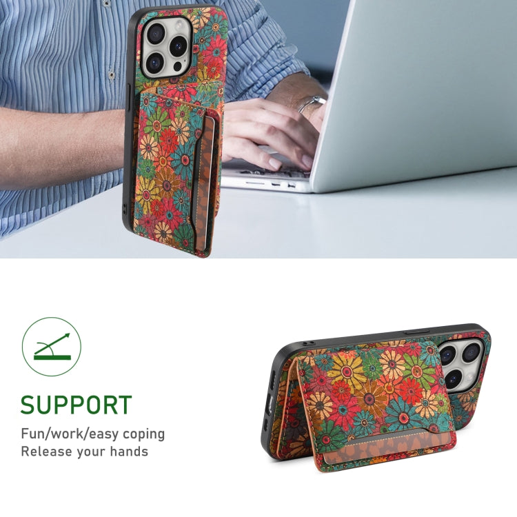 For iPhone 16 Pro Max Card Slot Holder Phone Case(Spring Green) by buy2fix