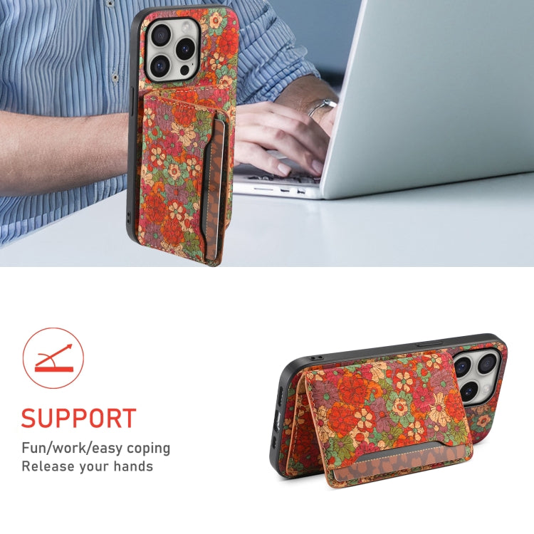 For iPhone 16 Pro Max Card Slot Holder Phone Case(Summer Red) by buy2fix