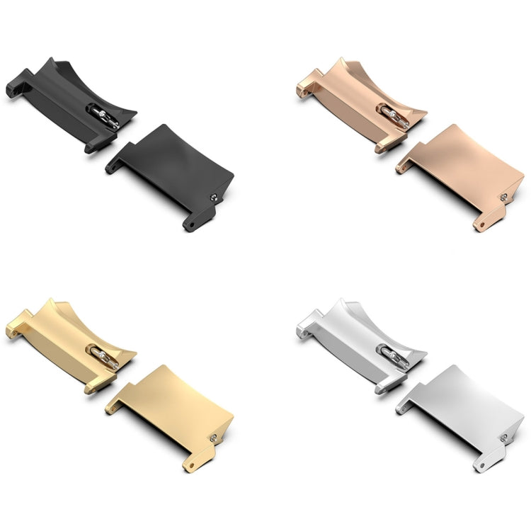 For OPPO Watch X / X2 / OnePlus Watch 2 / 2R 1 Pair 22mm Watch Band Stainless Steel Connector(Black) by buy2fix