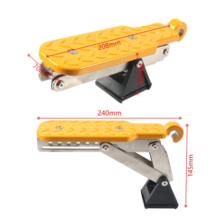 Car Door Aluminum Alloy Foot Pedal(Orange) by buy2fix