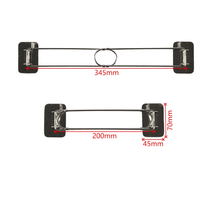 RV Camper Van Stainless Steel 304 Shower Corner Storage Bar(Silver) by buy2fix