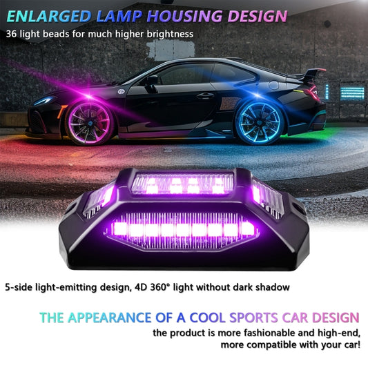 6 in 1 G6 RGB Colorful Car Chassis Light LED Music Atmosphere Light With 24-Button Remote Control by buy2fix