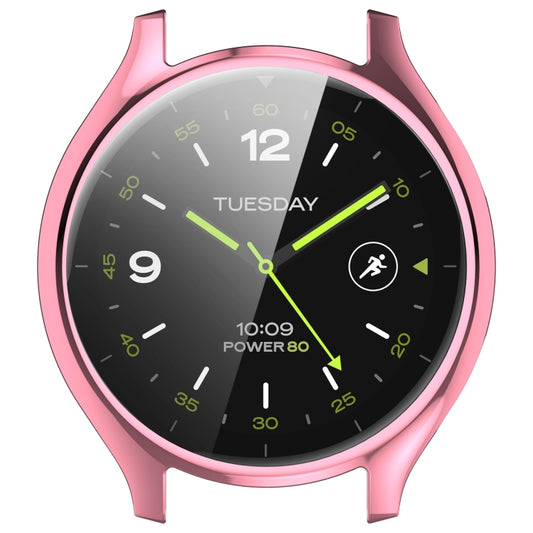 For Xiaomi Watch 2 Full Coverage TPU Electroplated Watch Protective Case(Pink) by buy2fix