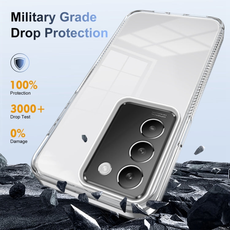 For vivo Y100 IDN 2024 Anti-slip Clear Acrylic Hybrid TPU Phone Case(Transparent) by buy2fix