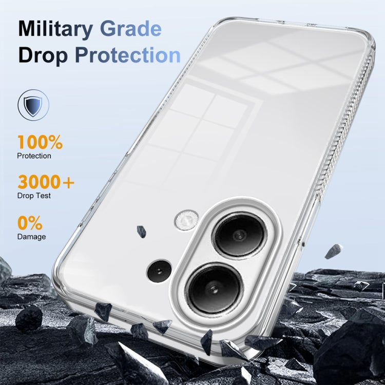 For Xiaomi Redmi Note 13 4G Anti-slip Clear Acrylic Hybrid TPU Phone Case(Transparent) by buy2fix