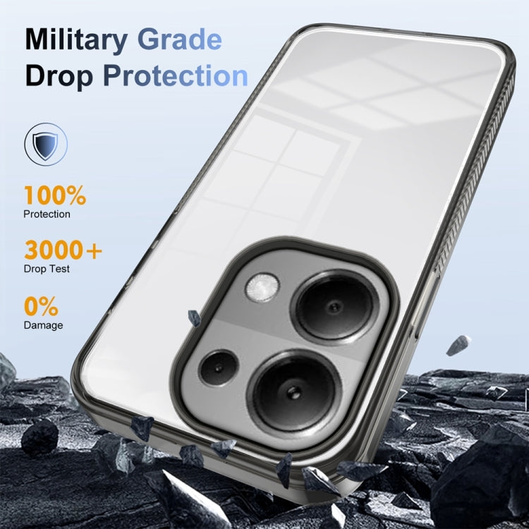 For Xiaomi Redmi Note 13 Pro 4G Anti-slip Clear Acrylic Hybrid TPU Phone Case(Black) by buy2fix