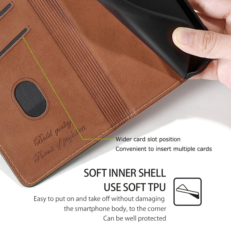 For Motorola Edge 5G 2024 Contrast Color Side Buckle Leather Phone Case(Light Brown + Green) by buy2fix