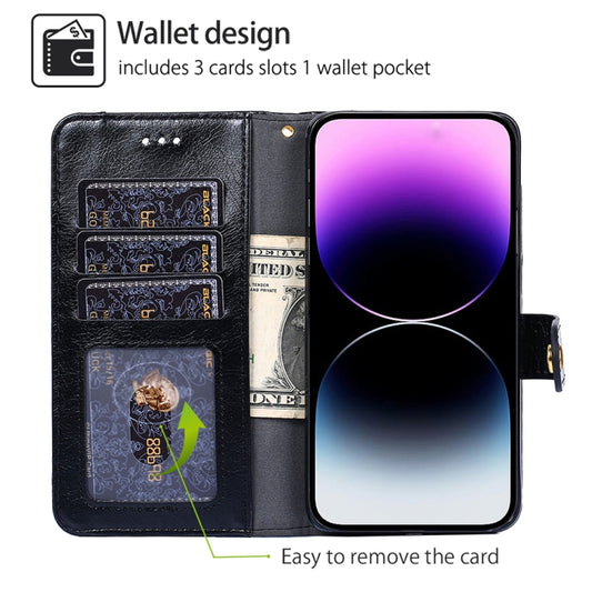 For Motorola Moto G Play 4G 2024 Zipper Bag Leather Phone Case(Black) by buy2fix
