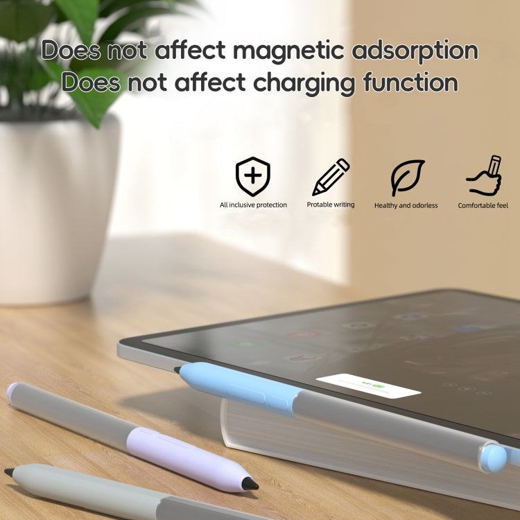 For Xiaomi Focus Pen III Stylus Pen Jelly Style Translucent Silicone Protective Case(Grey) by buy2fix