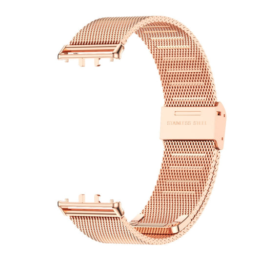 For Samsung Galaxy Fit 3 Mijobs Milan Buckle Metal Watch Band(Rose Gold) by MIJOBS