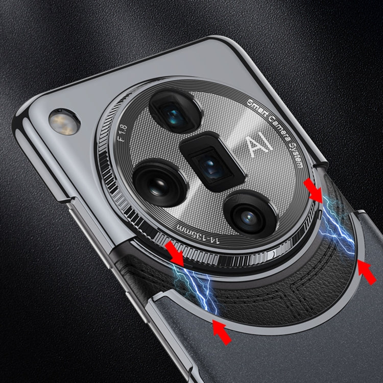 For OPPO Find X7 GKK Mortise-Tenon Connection Contrast Color Frosted AG Shockproof Phone Case(Black) - OPPO Cases by GKK | Online Shopping UK | buy2fix