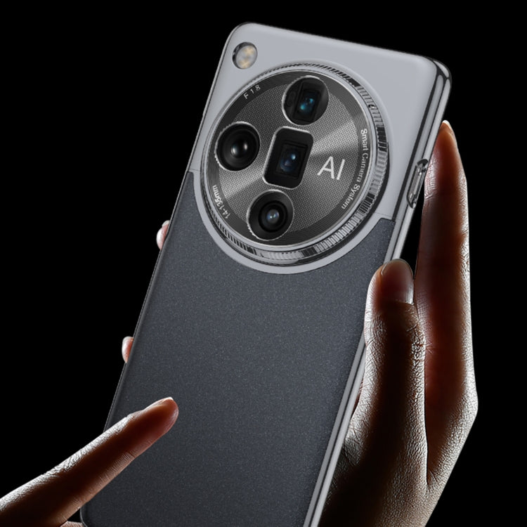 For OPPO Find X7 GKK Mortise-Tenon Connection Contrast Color Frosted AG Shockproof Phone Case(Black) - OPPO Cases by GKK | Online Shopping UK | buy2fix