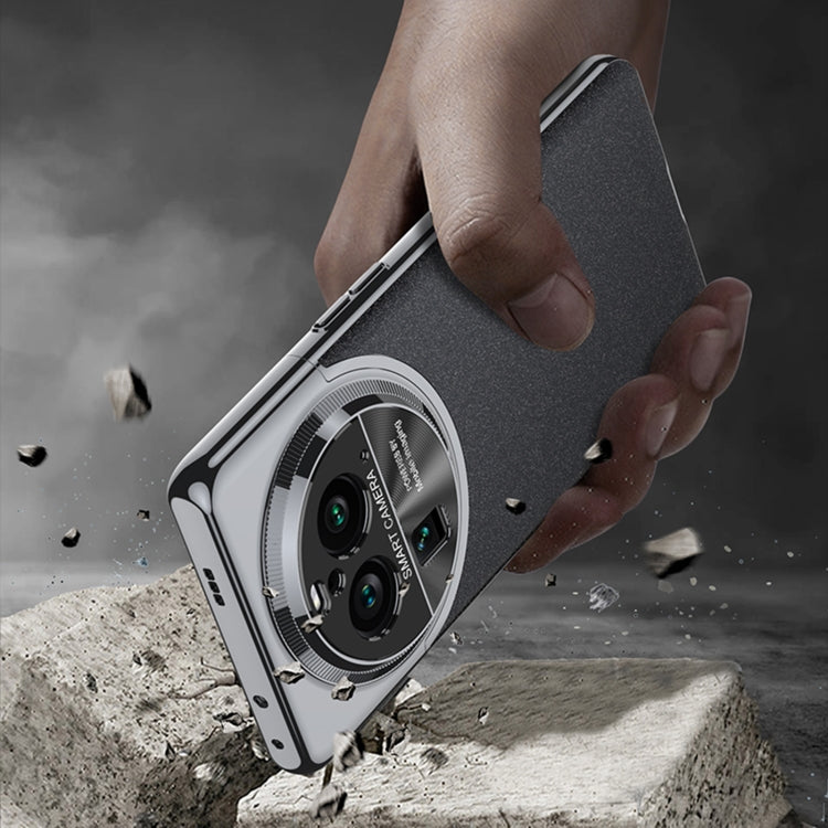 For OPPO Find X6 Pro GKK Mortise-Tenon Connection Contrast Color Frosted AG Shockproof Phone Case(Blue) by GKK