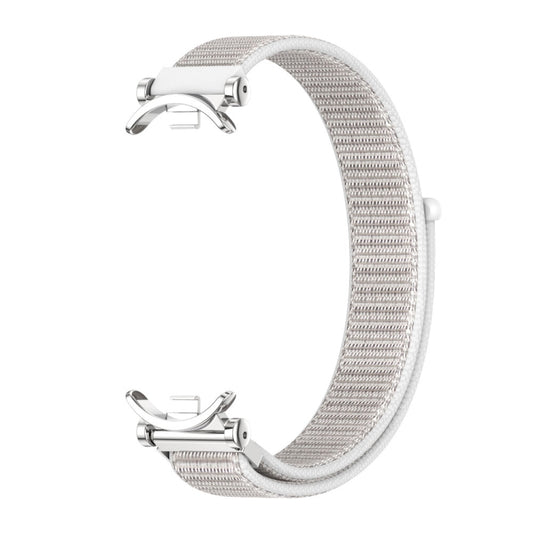 For Xiaomi Smart Band 10 / 9 / 8 Mijobs GT4 Breathable Nylon Loop Watch Band(Seashell Silver) by MIJOBS