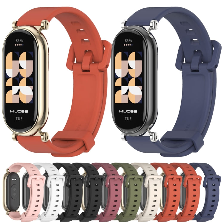 For Xiaomi Smart Band 10 / 9 / 8 Mijobs GT4 Silicone Breathable Watch Band(Orange Black) - Watch Bands by MIJOBS | Online Shopping UK | buy2fix